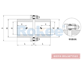 RLA Diaphragm Coupling,Metallic Disc Couplings Drawing