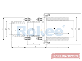 RLAF Diaphragm Coupling,Metallic Disc Couplings Drawing