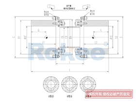 RLQU Diaphragm Coupling,Metallic Disc Couplings Drawing