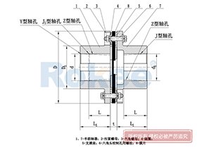 JMI Diaphragm Coupling,Metallic Disc Couplings Drawing