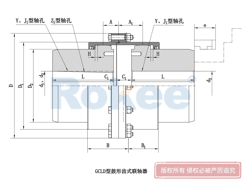 弥勒GCLD联轴器,弥勒GCLD齿式联轴器,弥勒GCLD鼓形齿联轴器,弥勒GCLD鼓形齿式联轴器